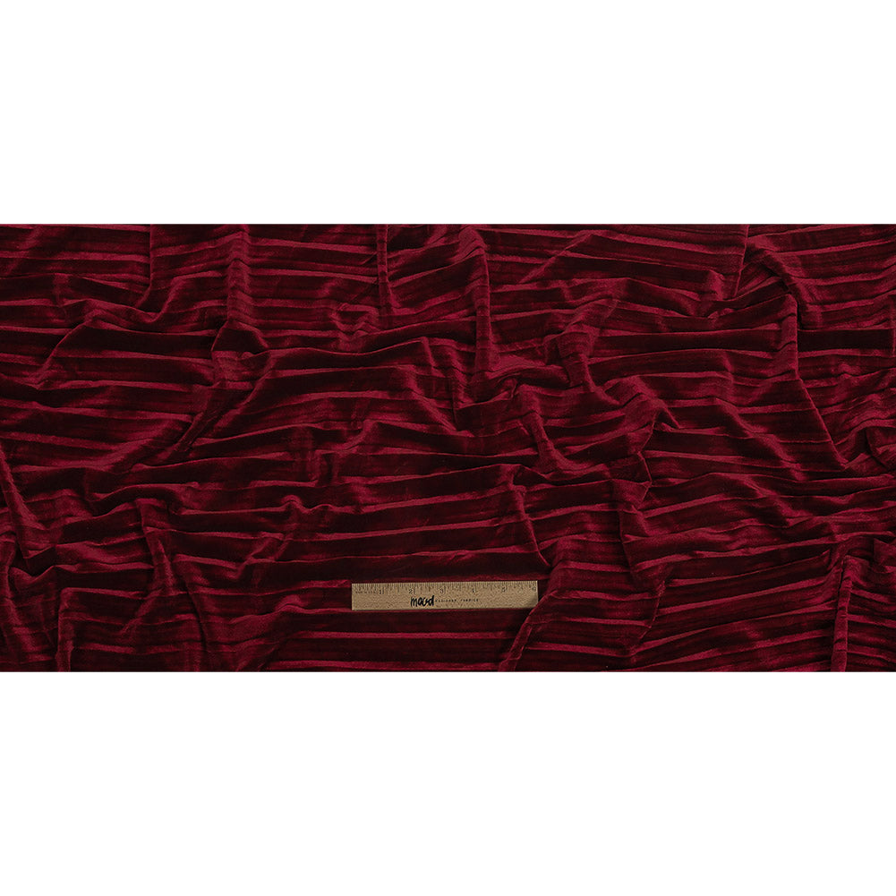 Pleated Velour - Wine - Tver Collection