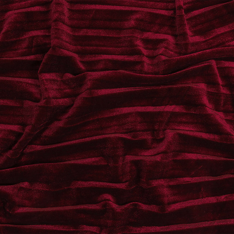Pleated Velour - Wine - Tver Collection