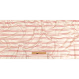 Pink and White Textural Stripes Slubbed Cotton Woven