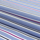 Grapemist, Purple and Stormy Weather Halo Stripes Cotton Shirting