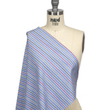 Grapemist, Purple and Stormy Weather Halo Stripes Cotton Shirting