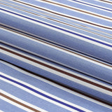Grapemist, Raw Umber and White Halo Stripes Cotton Shirting