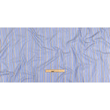 Grapemist, Raw Umber and White Halo Stripes Cotton Shirting