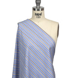 Grapemist, Raw Umber and White Halo Stripes Cotton Shirting