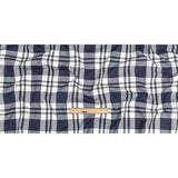 Navy and White Plaid Cotton Shirting