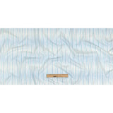 Blue, Aqua and White Gradient Pinstripes Cotton Shirting
