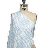 Blue, Aqua and White Gradient Pinstripes Cotton Shirting