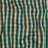 Green, Purple and Yellow Subtle Plaid Stripes Cotton Shirting