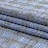 Blue, Star White and Caviar Basketweave Slubbed Cotton Woven