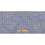 Blue, Star White and Caviar Basketweave Slubbed Cotton Woven
