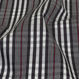 Black Onyx, Red and White Subtle Plaid Cotton Poplin