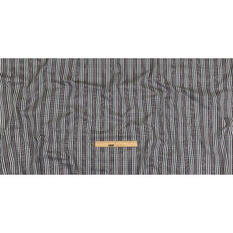 Black Onyx, Red and White Subtle Plaid Cotton Poplin