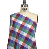 Red, Blue and Green Diamonds in Checks Cotton Jacquard Shirting