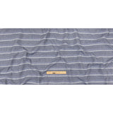 Blue and White Diamond Stripes and Checks Cotton Jacquard