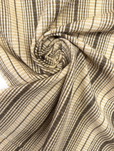 Wool Cotton Striped Fabric