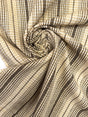 Wool Cotton Striped Fabric