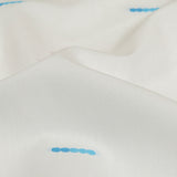 Red, Blue and Quicksilver Dotted Lines Cotton Jacquard Shirting