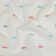 Red, Blue and Quicksilver Dotted Lines Cotton Jacquard Shirting
