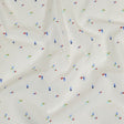 White, Blue and Lime Tossed Rectangles Cotton Jacquard Shirting