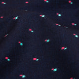 Evening Blue, Pink and Dusty Turquoise Squares Cotton Jacquard Shirting