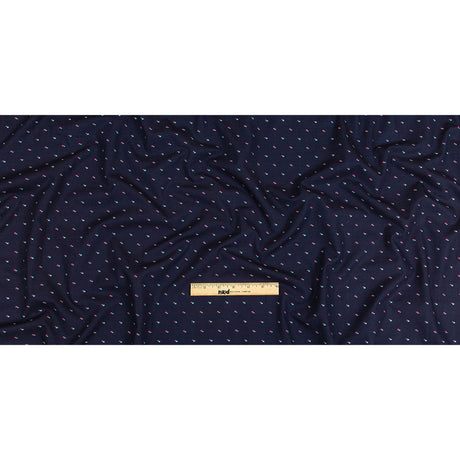 Evening Blue, Pink and Dusty Turquoise Squares Cotton Jacquard Shirting