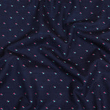 Evening Blue, Pink and Dusty Turquoise Squares Cotton Jacquard Shirting
