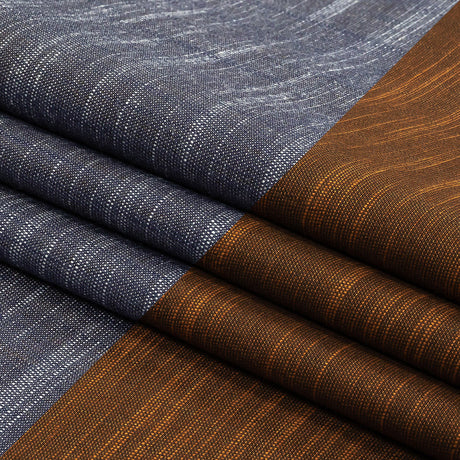 Brown Striated Cotton Chambray