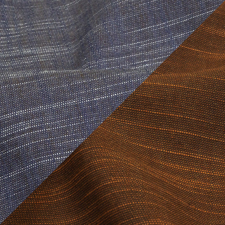 Brown Striated Cotton Chambray