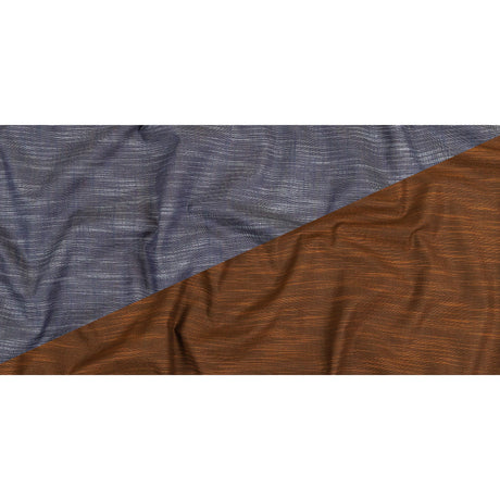 Brown Striated Cotton Chambray