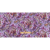 Gauzy Cotton Voile - Lilac, Cobalt and Pink Paisley - Deadstock