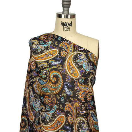 Gauzy Cotton Voile - Midnight Navy, Hawaiian Sunset and Limoges Paisley - Deadstock