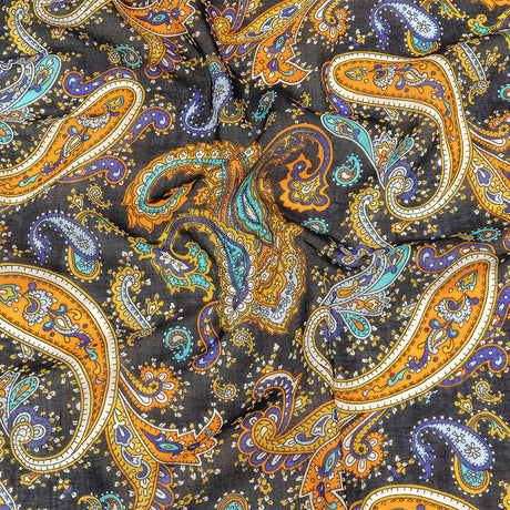 Gauzy Cotton Voile - Midnight Navy, Hawaiian Sunset and Limoges Paisley - Deadstock