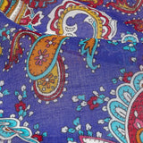 Gauzy Cotton Voile - Blue, Pink and Amberglow Paisley - Deadstock