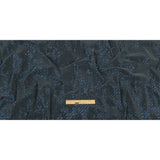 Gray Distressed Flocking on Blue, Tan and Beige Geometric Printed Cotton Shirting