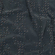 Gray Distressed Flocking on Gray, Blue and Sleet Geometric Printed Cotton Shirting