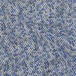 Black Flocked Polka Dots on Blue and White Leaves and Dots Stretch Cotton Shirting
