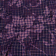 Navy, Red and Estate Blue Negative Space Florals in Flocked Houndstooth on Plaid Rustic Cotton and Polyester Woven