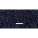 Navy Flocked Classical Florals on Diamond Cotton and Polyester Dobby