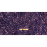Estate Blue, Red and Navy Flocked Circles on Plaid Rustic Cotton and Polyester Woven