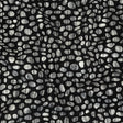 Black Flocked Bubbles on Black and Graphite Distressed Stripes Printed Stretch Cotton Twill