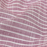 Amaranth and White Striped Slubbed Cotton and Polyester Woven