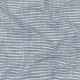 Colony Blue and White Striped Slubbed Cotton and Polyester Woven
