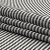 Black and White Railroad Stripes Cotton and Polyester Woven