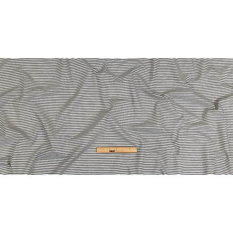 Black and White Railroad Stripes Cotton and Polyester Woven