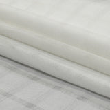 White Sheer Stripes Cotton and Polyester Woven
