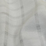 White Sheer Stripes Cotton and Polyester Woven