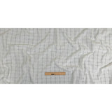 White Sheer Stripes Cotton and Polyester Woven