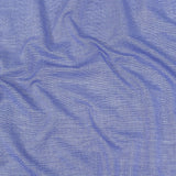 Cobalt and White Pinstriped Cotton and Polyester Shirting