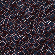 Burgundy, White and Navy Flocked Florals on Tossed Squares Printed Viscose Woven