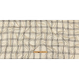 Beige, Brown and White Glen Plaid Twill Cotton Shirting